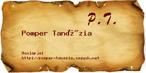 Pomper Tanázia névjegykártya
